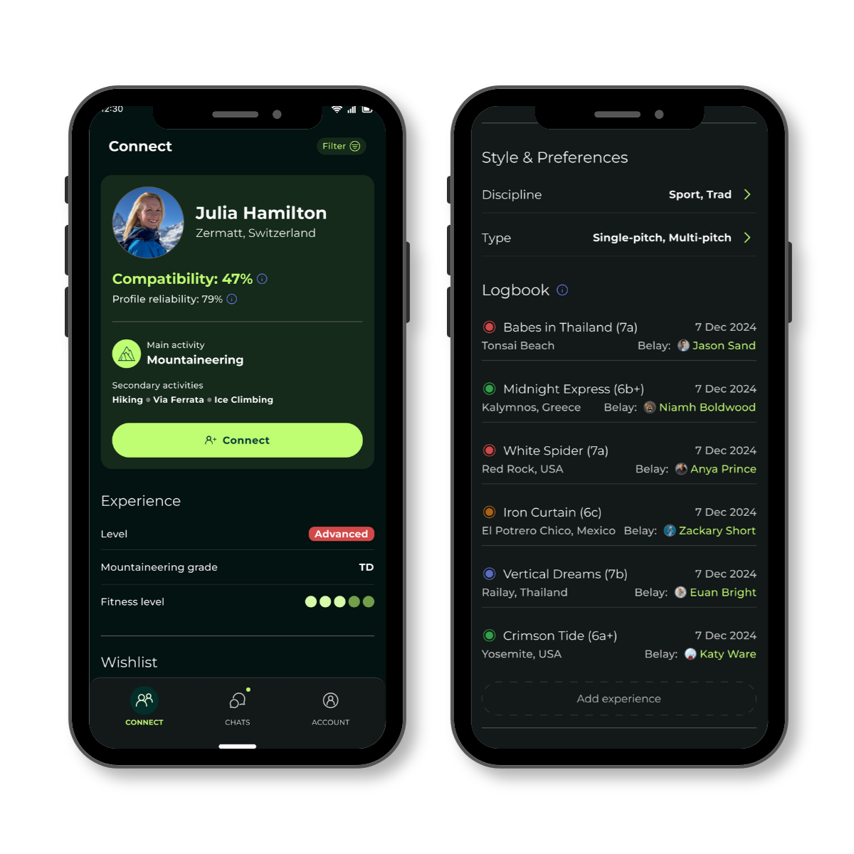 mymco app - build your mountain profile